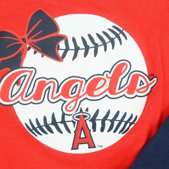 Angels Baseball Cutest Fan! MLB Girls Newborn & Infants Bodysuit Romper SET - Picture 3 of 7